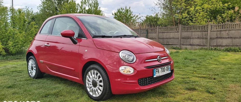 Fiat 500 cena 36900 przebieg: 58236, rok produkcji 2019 z Częstochowa małe 46